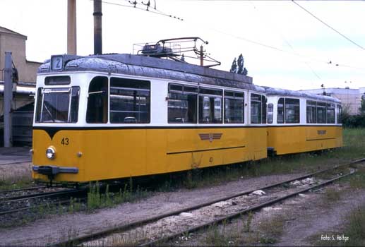 Gotha 43 + 93 auf dem Betriebshof, 26.6.1990